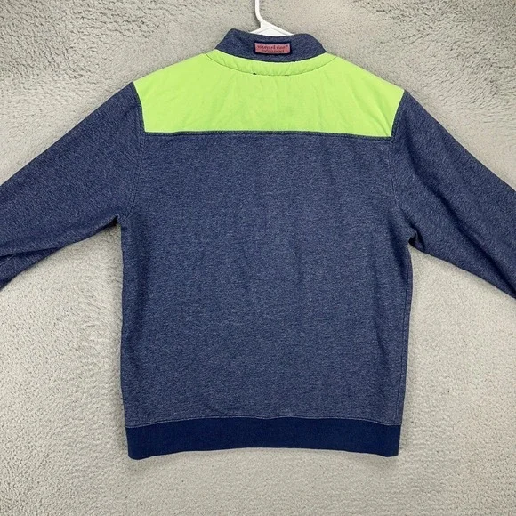 Vineyard Vines Pullover Sweatshirt Mens Medium Blue Green Quarter Zip Sweater